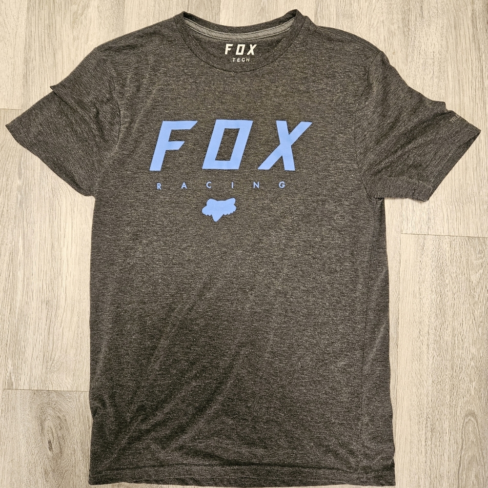 Fox Racing Gray T-Shirt Logo Tech Premium  Motorsport Fit Medium